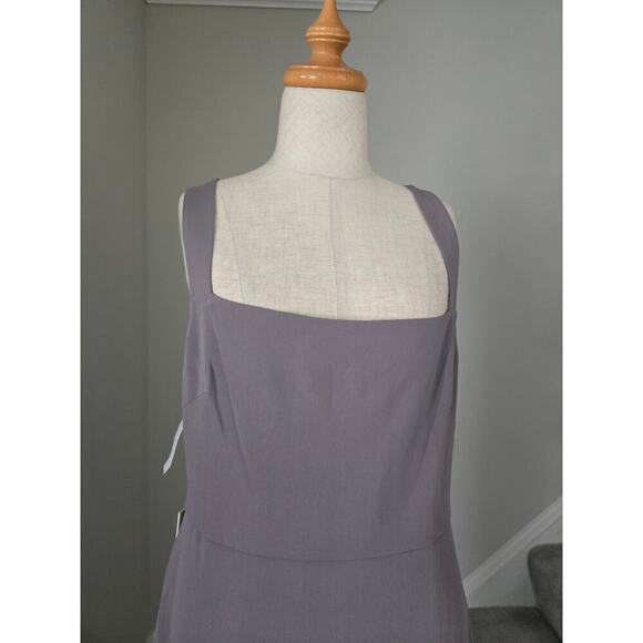 NWT Babaton 90s Slit Dress Pewter Grey Size 8 - Picture 4 of 6